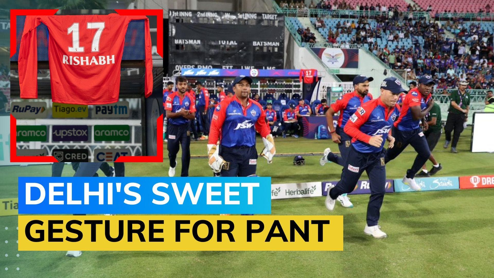 IPL 2023: DC vs LSG - Delhi Capitals hang Rishabh Pant's jersey in dugout