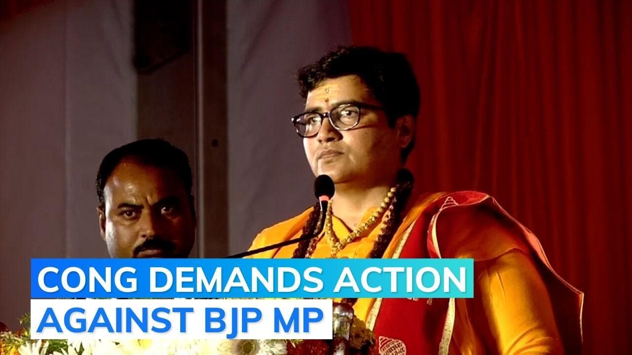 MP Congress demands treason case against Pragya Thakur for 'keep weapon at home' remark