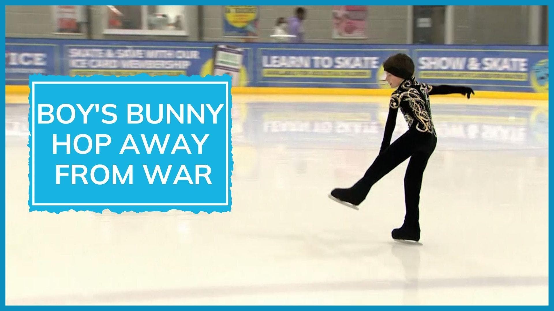 Watch: 7-year-old Ukrainian skater creates magic as he returns to the ice in UK