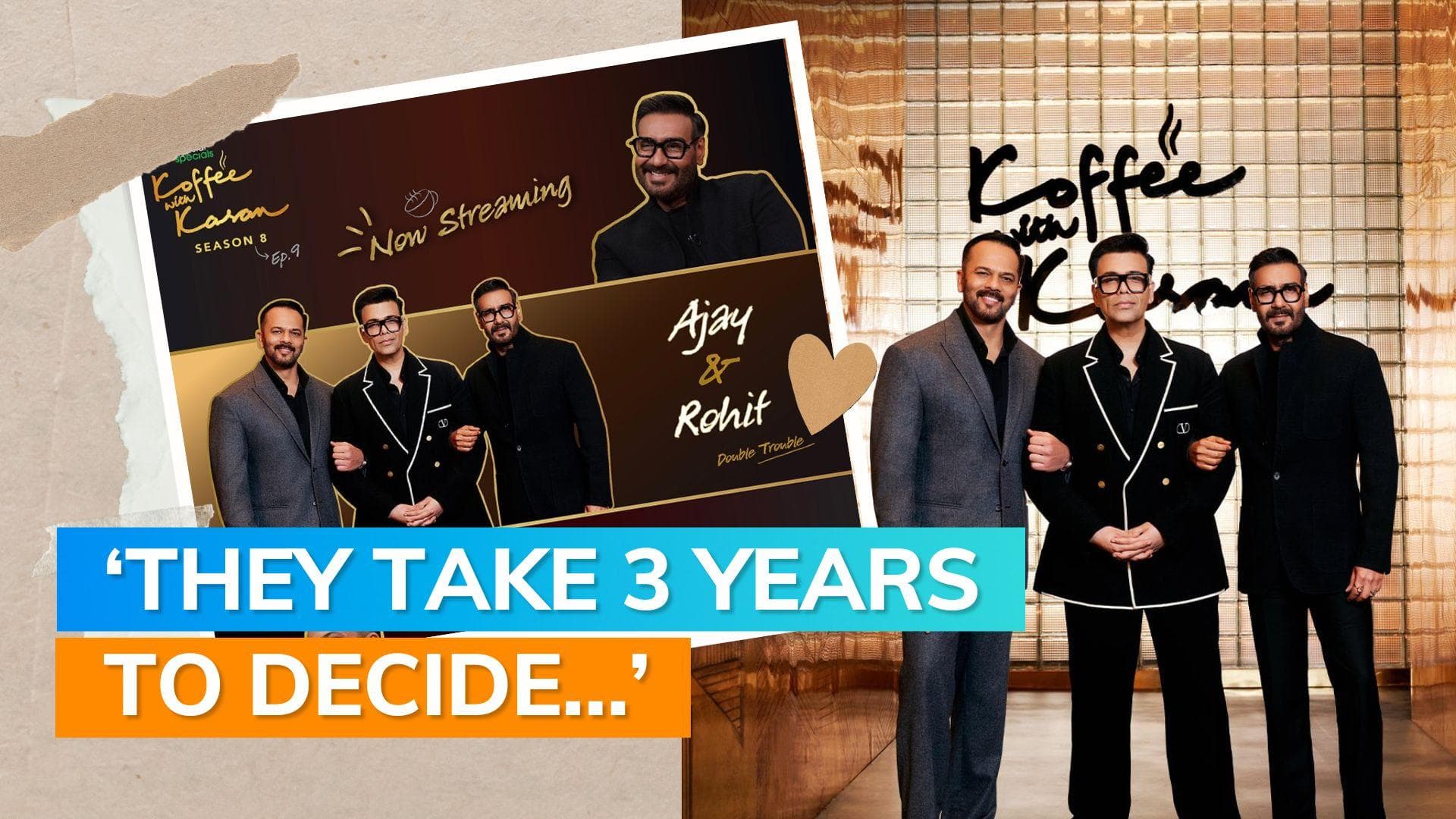 ‘Koffee With Karan’ 8: Ajay Devgn, Rohit Shetty say new-generation stars feel ‘insecure’ and ‘overthink’