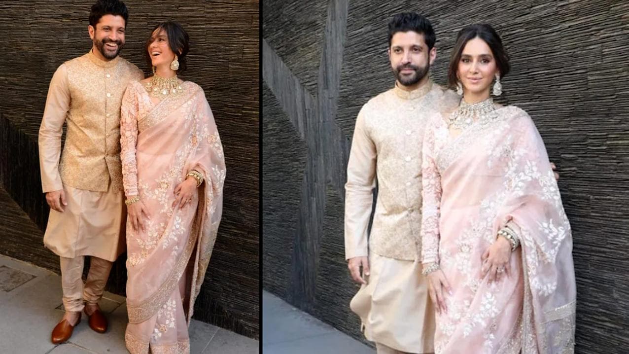 Farhan Akhtar-Shibani Dandekar : বিয়ের পর প্রথমবার প্রকাশ্যে ফারহান-শিবানী, পাপারাৎজিদের করালেন মিষ্টিমুখ