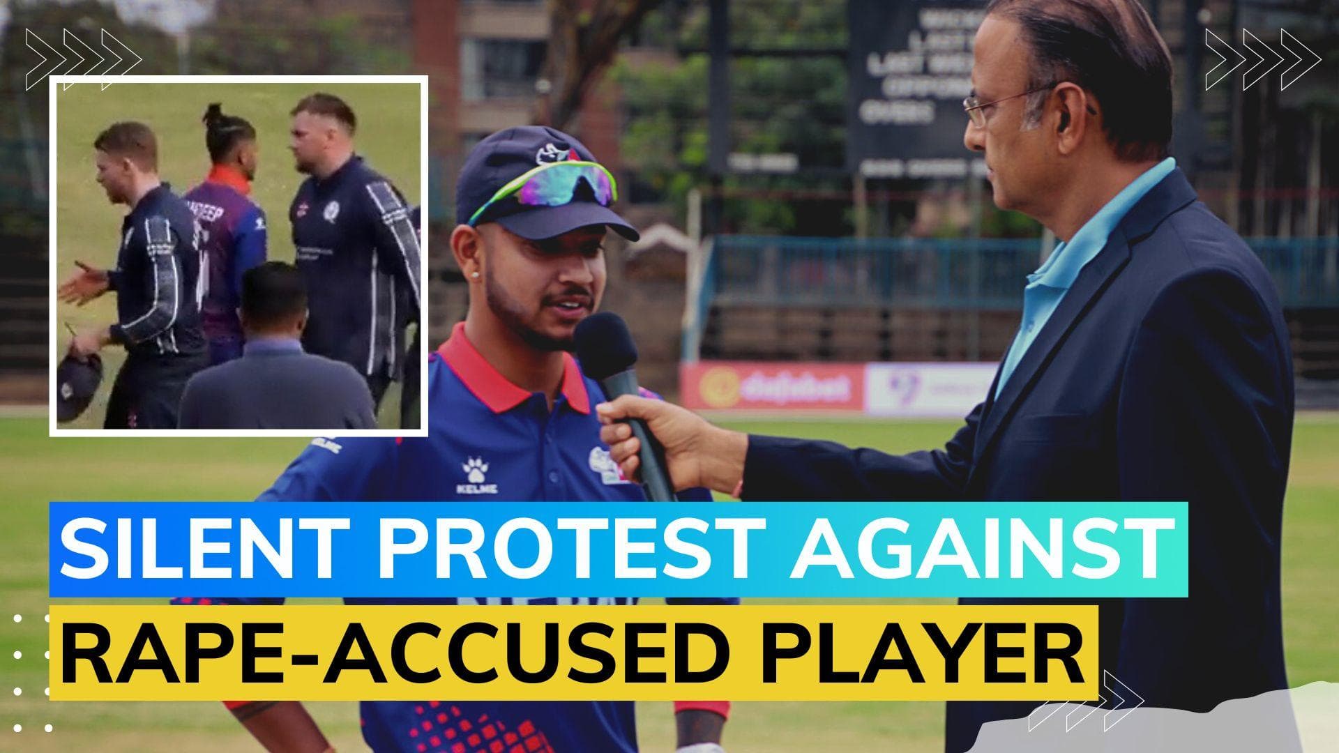 Watch! Scotland players refuse to shake hands with Nepal's Sandeep Lamichhane