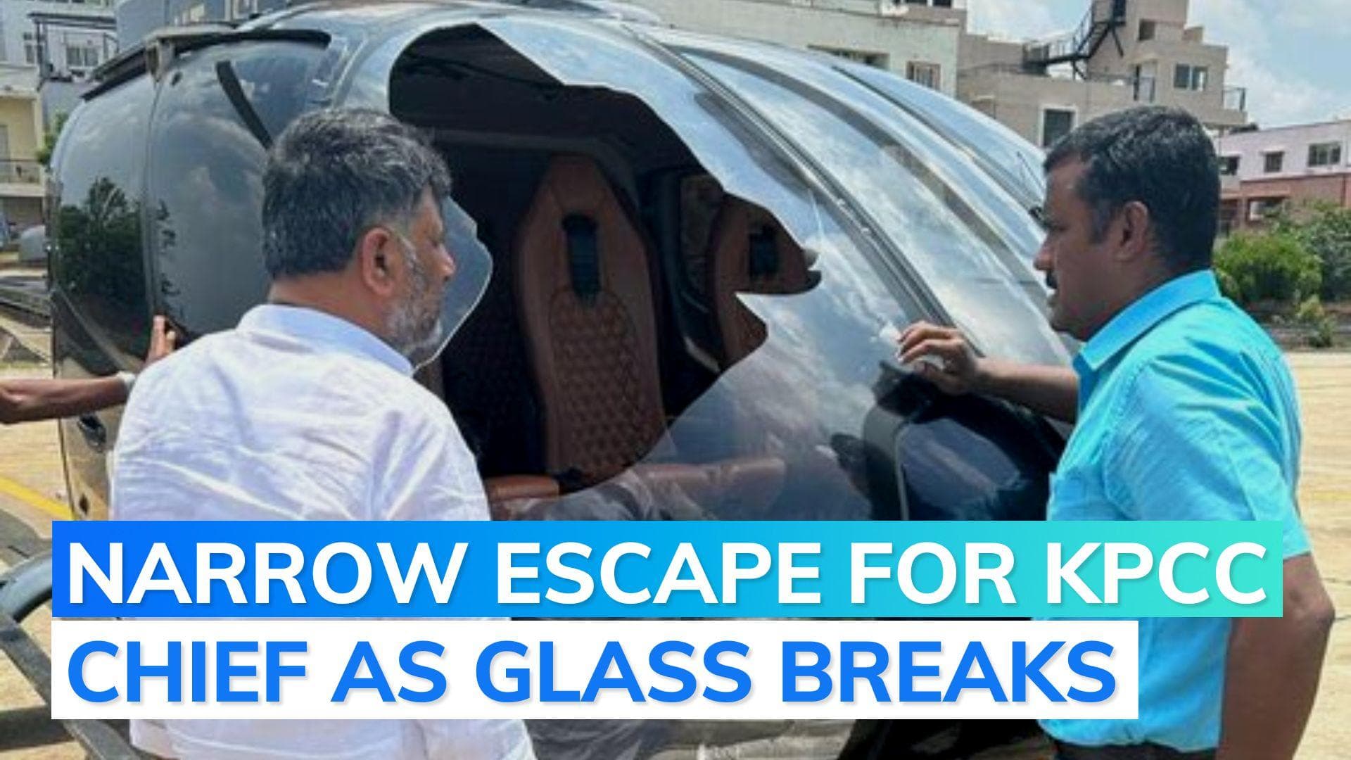 Chopper carrying DK Shivakumar suffers bird hit, makes emergency landing