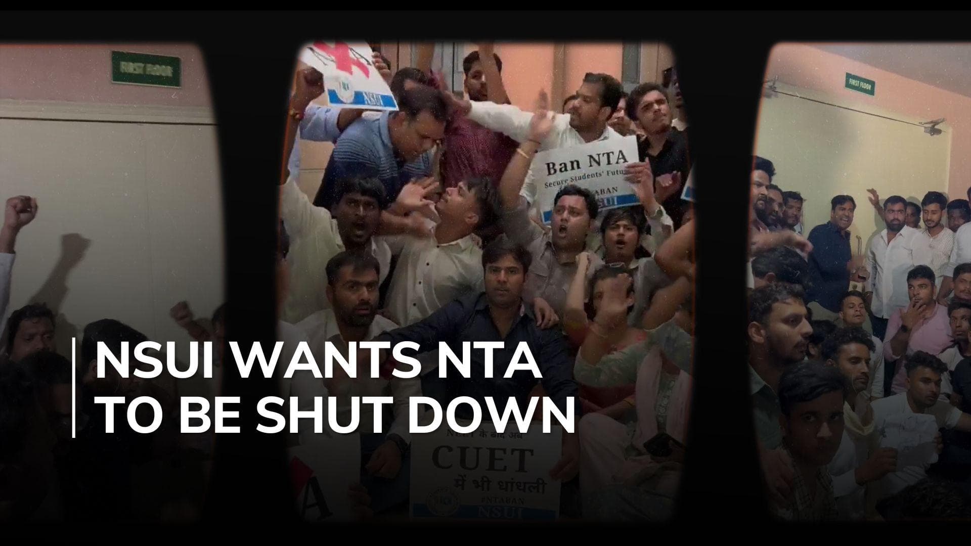  NEET-UG row: NSUI members barge into NTA office, demand its closure