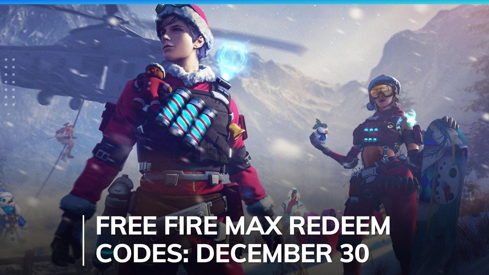 Garena Free Fire MAX Redeem Codes Today, December 30, 2023: Your gateway to epic rewards