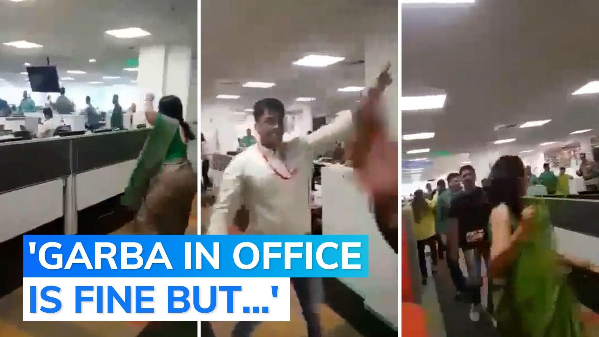 Viral: people do garba in office, internet users ask this question