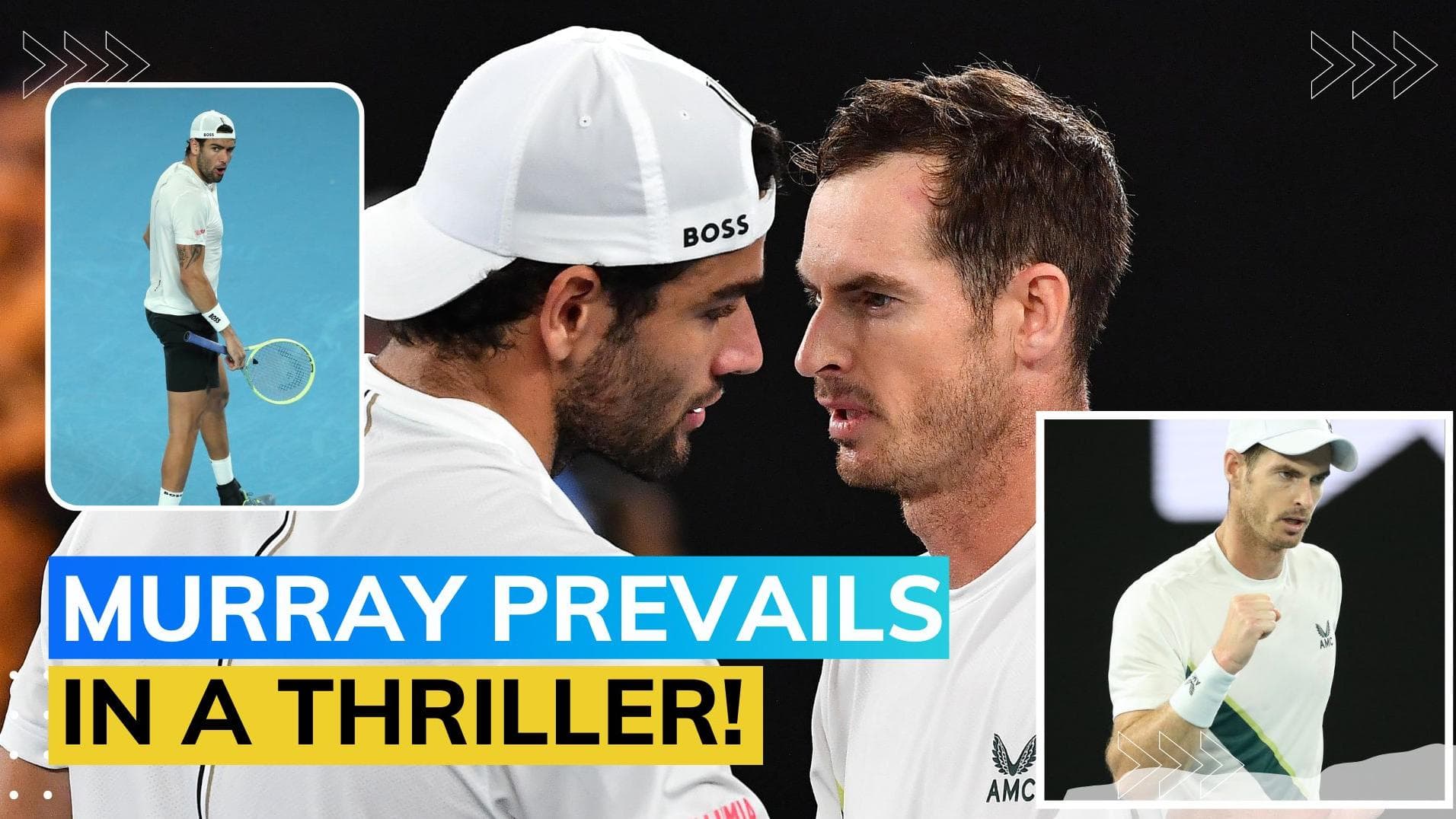 WATCH Australia Open highlights: Andy Murray edges past Matteo Berrettini in five-set epic