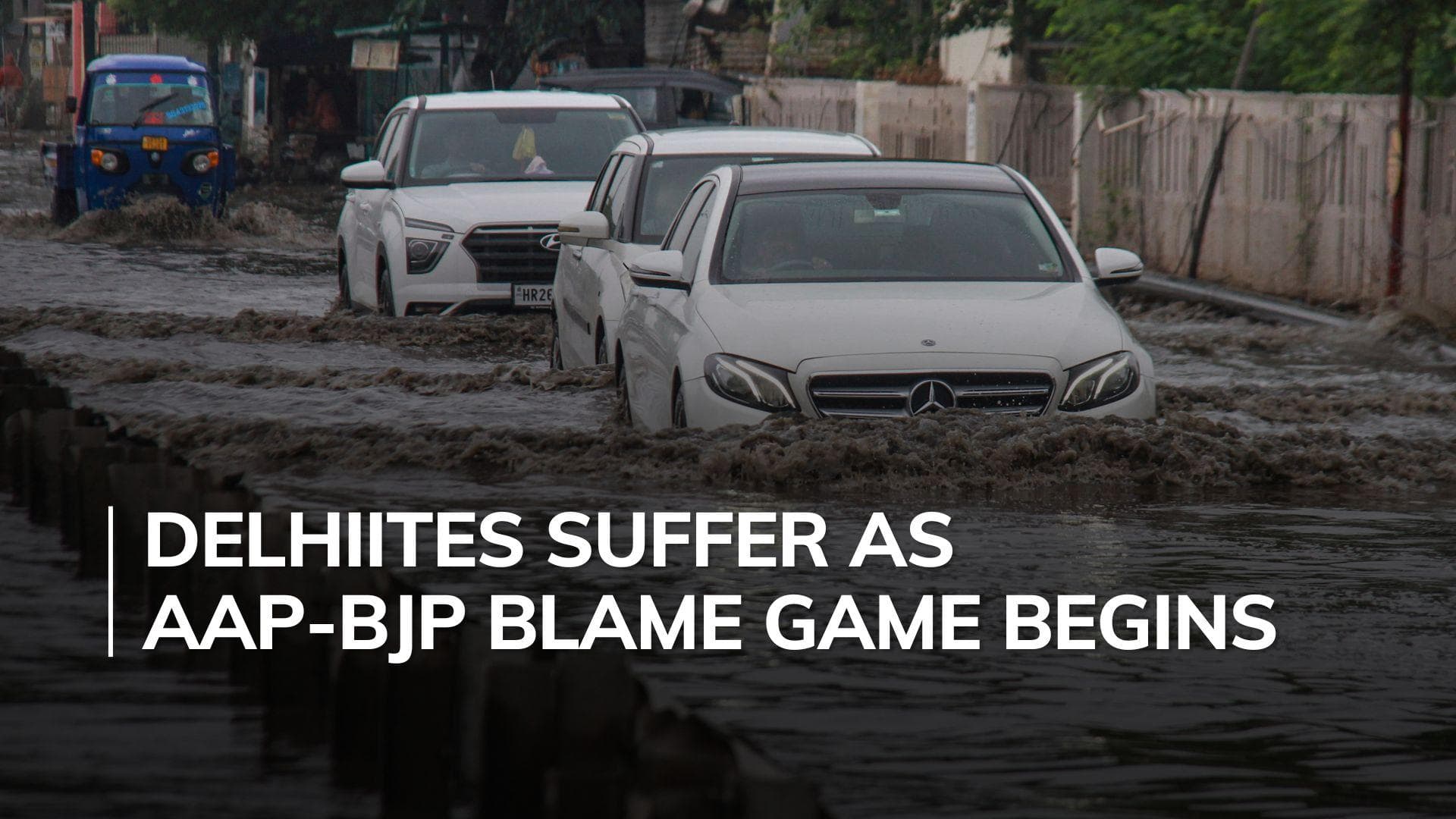 Delhi breaks down as heavy rain chokes up road, leaves people in lurch 