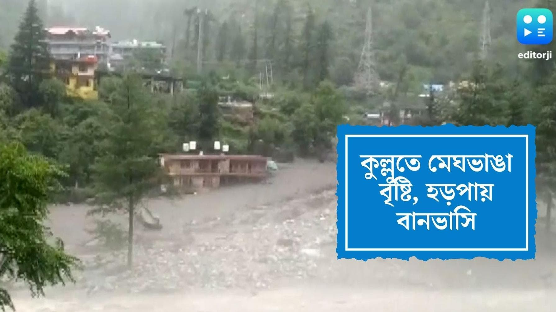 Cloudburst at Kullu : কুল্লুতে মেঘভাঙা বৃষ্টি, জলের তোড়ে ভেসে গেল গাড়ি, বহু বাড়ি ক্ষতিগ্রস্ত