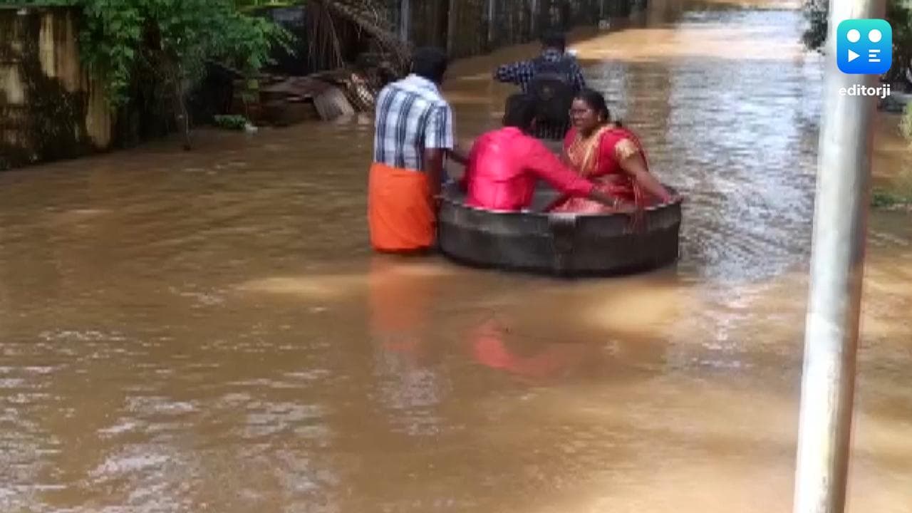 Kerala Flood: केरल में बाढ़-बारिश का कहर, दूल्हा-दुल्हन पतीले में बैठ पहुंचे शादी स्थल 