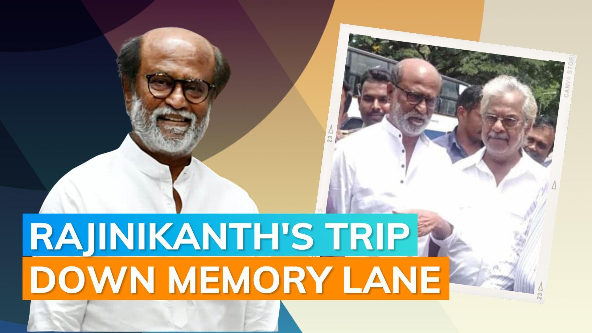 Rajinikanth's surprise visit to bus depot in Bangalore where he worked as conductor