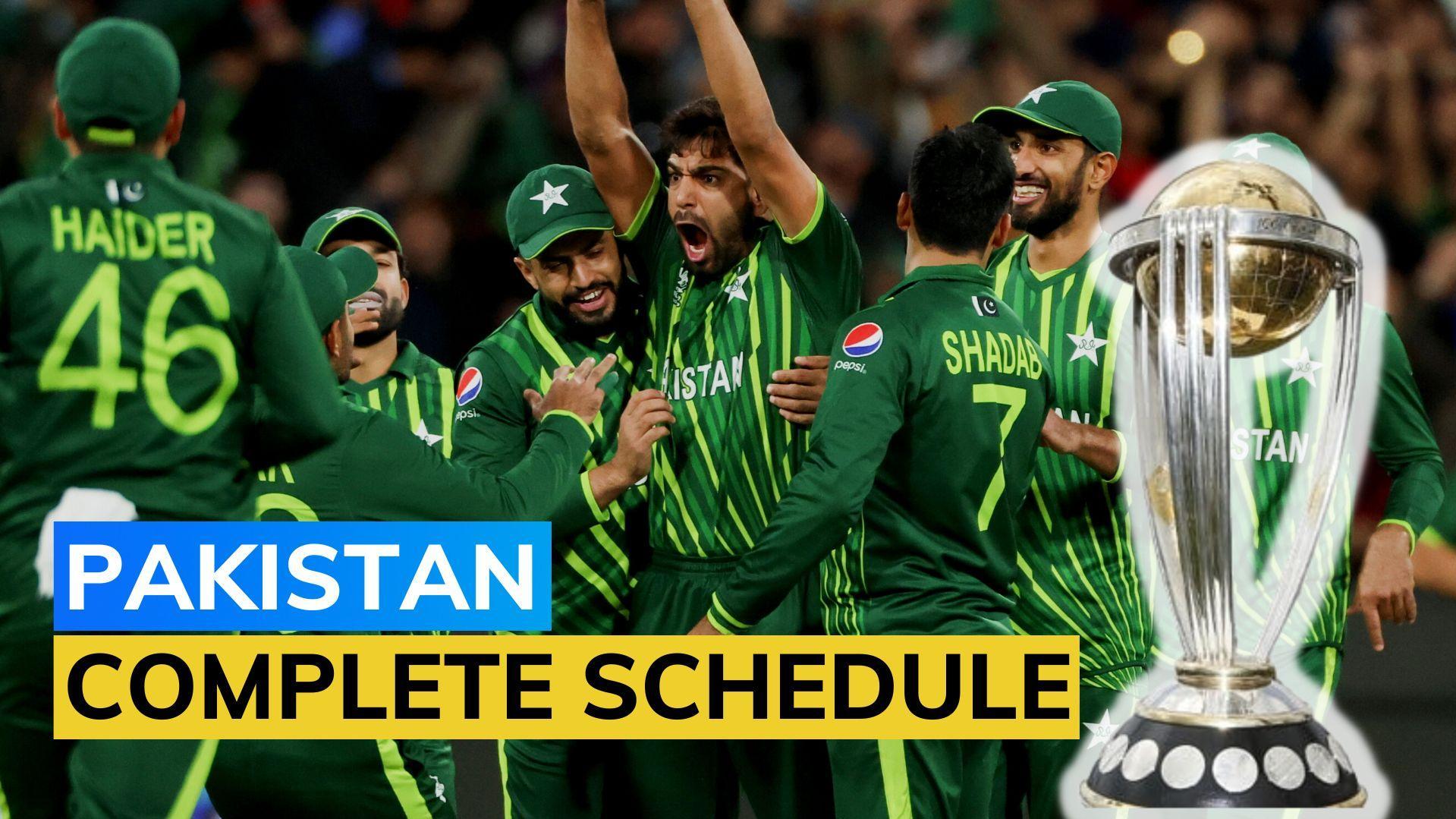 Pakistan ODI World Cup 2023 Schedule: Full fixtures, match timings, venue details
