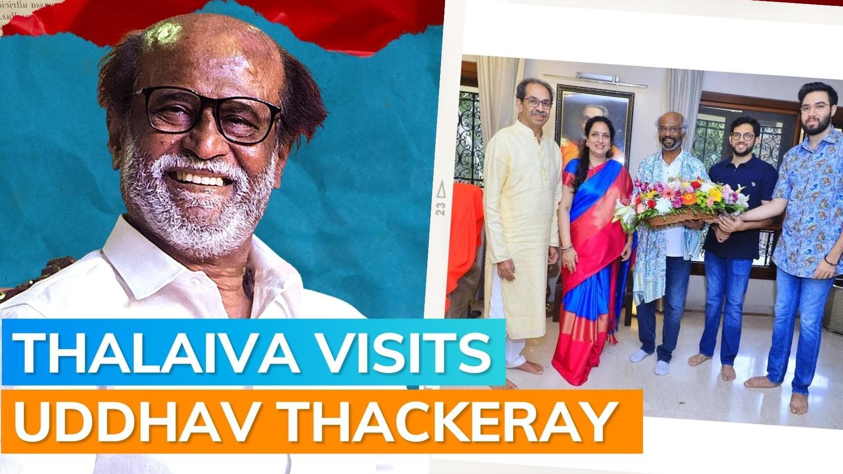 Rajinikanth visits Uddhav Thackeray and his family in Mumbai