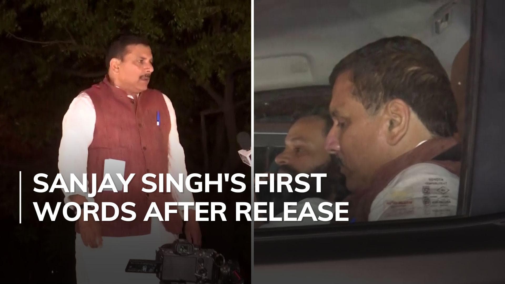 Not time to celebrate but struggle: Sanjay Singh as he walks out of Tihar