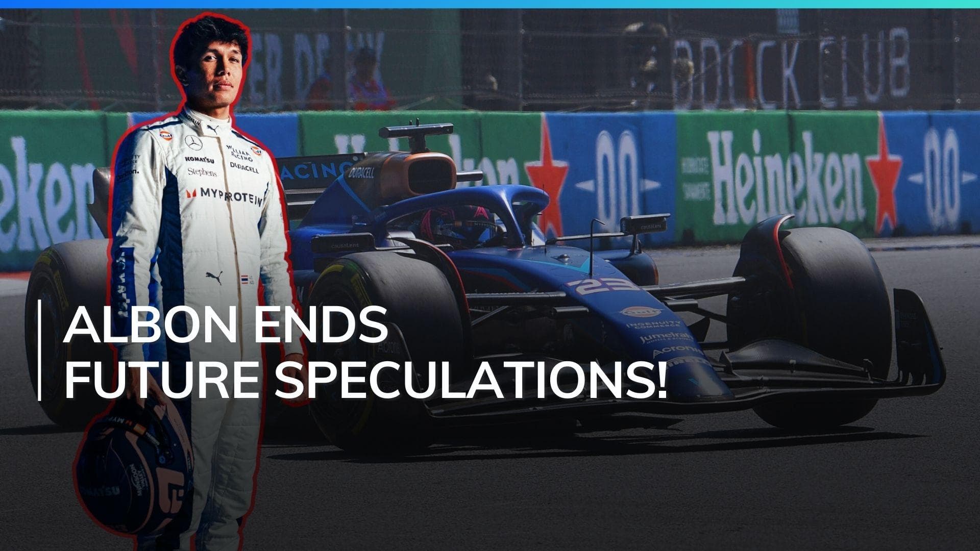 F1 driver Alex Albon signs a multiyear contract extension with Williams