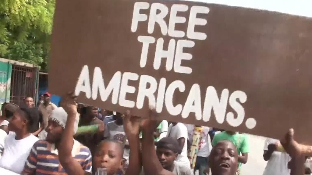 Haitian protesters demand freedom for kidnapped US missionaries