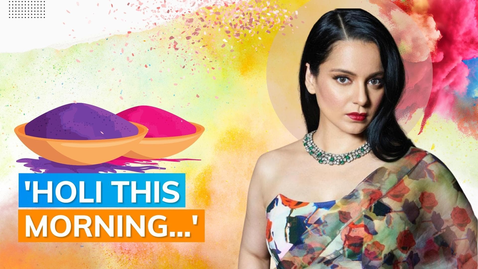 Kangana Ranaut celebrates Holi on sets of 'Chandramukhi 2': watch 