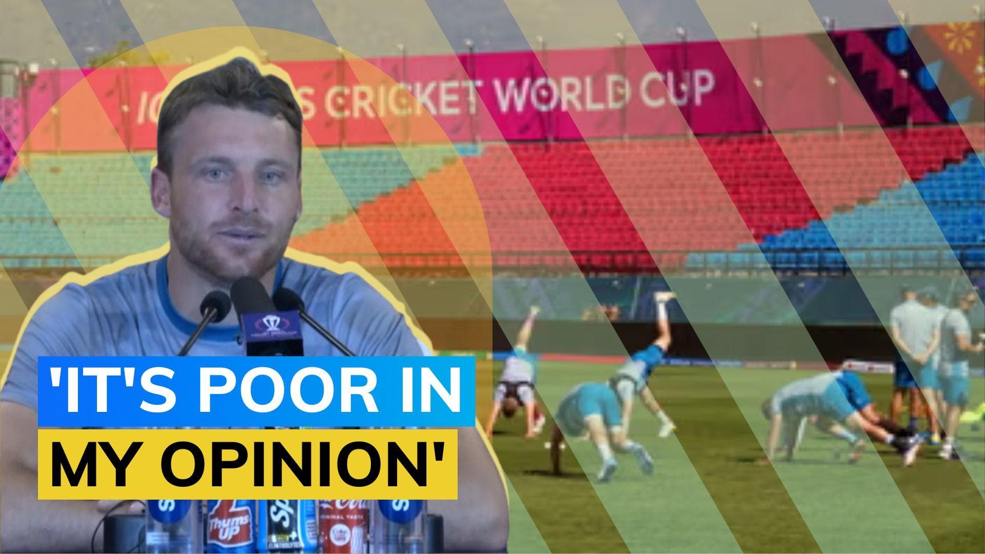 Watch: Jos Buttler voices concerns over Dharamsala outfield before England vs Bangladesh World Cup match