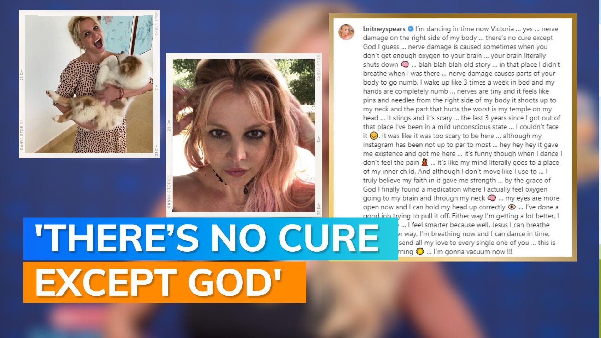 Britney Spears reveals she’s suffering from incurable nerve damage: ‘It stings and it’s scary’