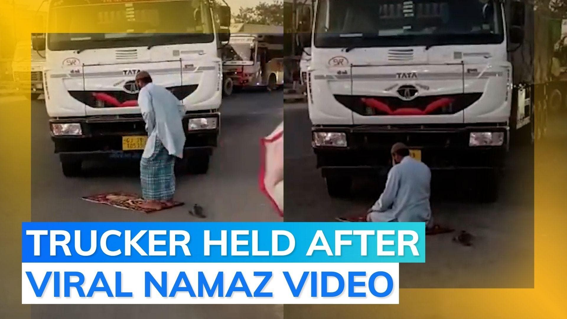 Truck driver arrested for offering namaz on Gujarat road 