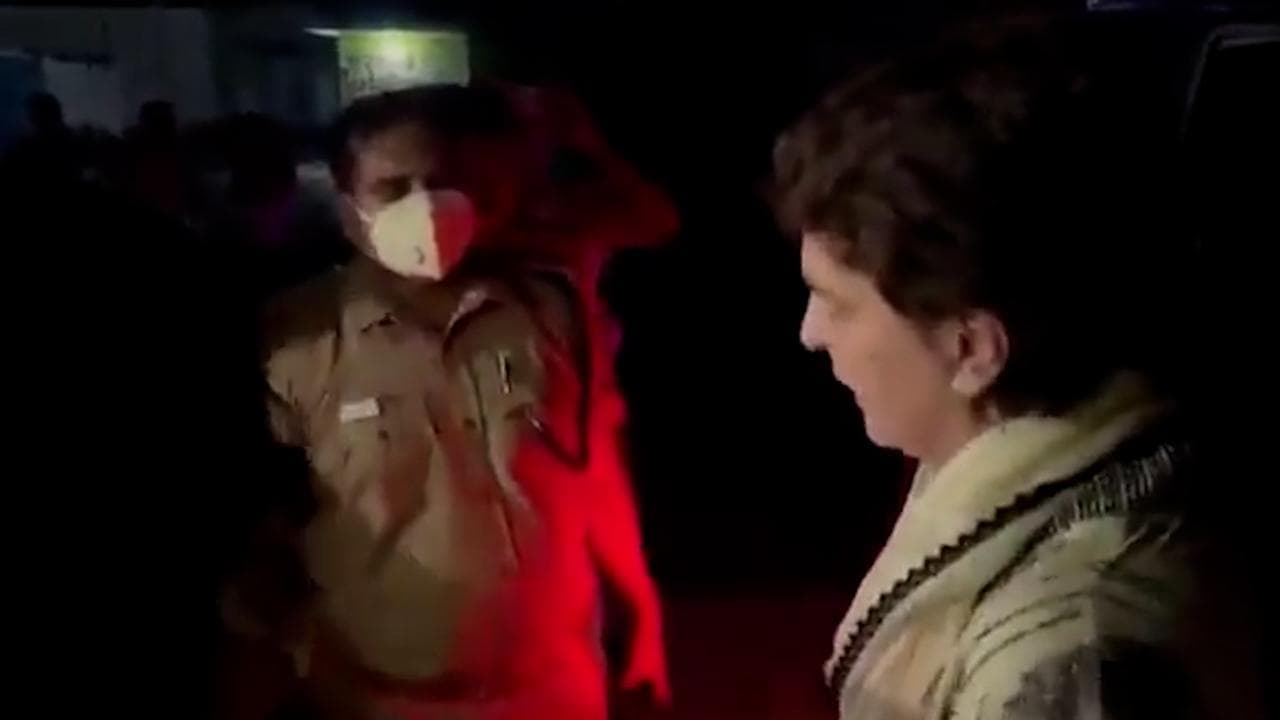 Watch: Priyanka Gandhi Vs UP cops on way to Lakhimpur Kheri, Congress say she is arrested