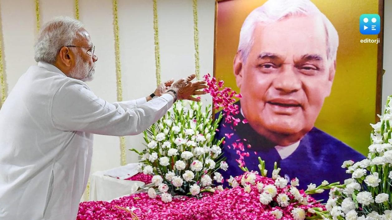 PM Modi pays tribute to Atal Bihari Vajpayee on his 100th birth anniversary