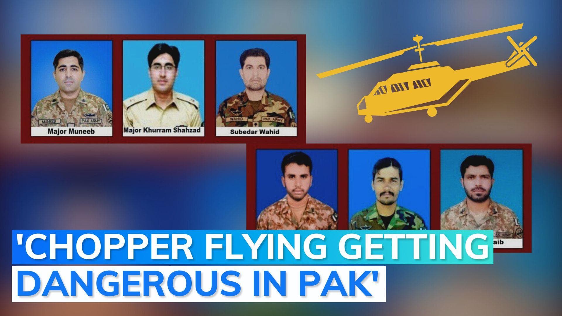 2nd army helicopter crash in Baluchistan: 2 Pakistan army officers among 6 dead