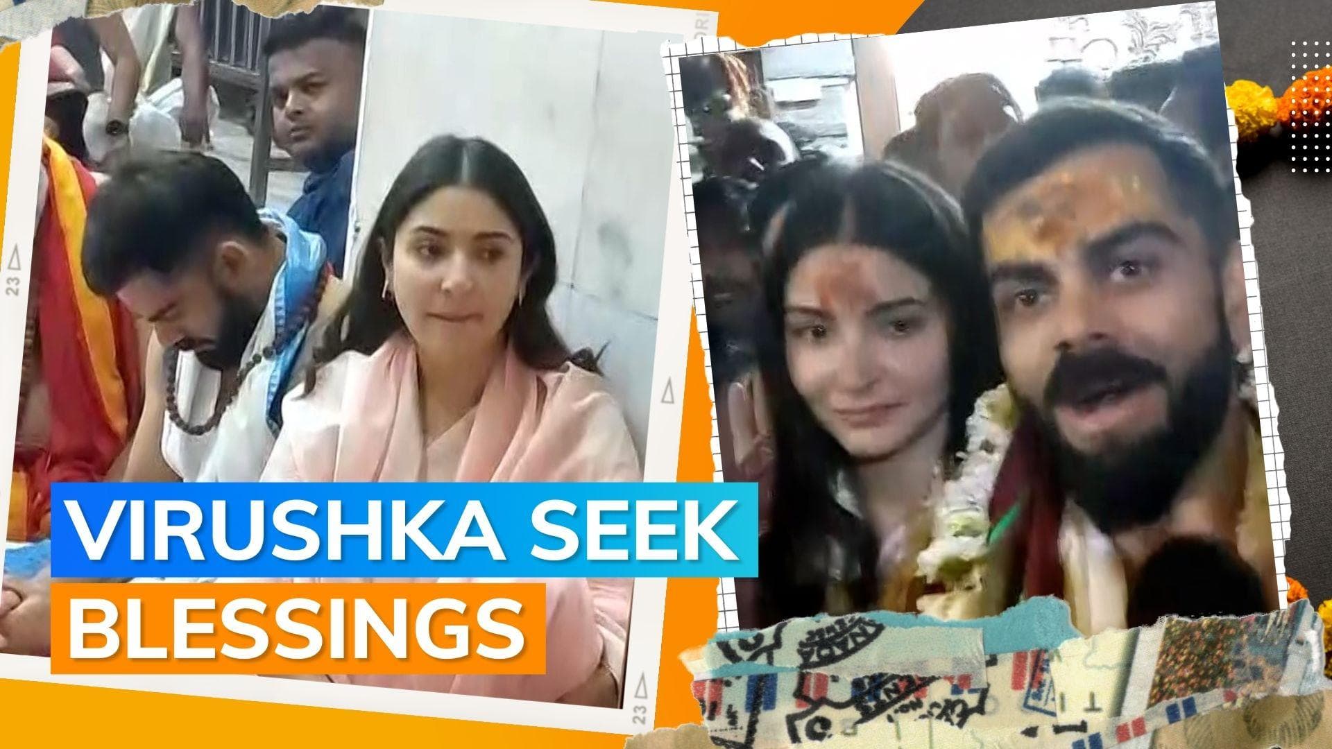 Anushka Sharma, Virat Kohli visit Mahakaleshwar Temple in Ujjain, offer prayers. Watch