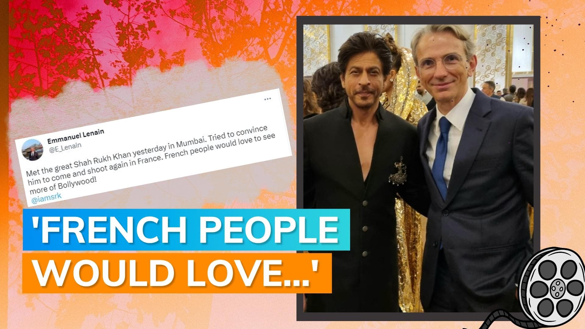 French ambassador to India shares photo with 'great' Shah Rukh Khan from NMACC event