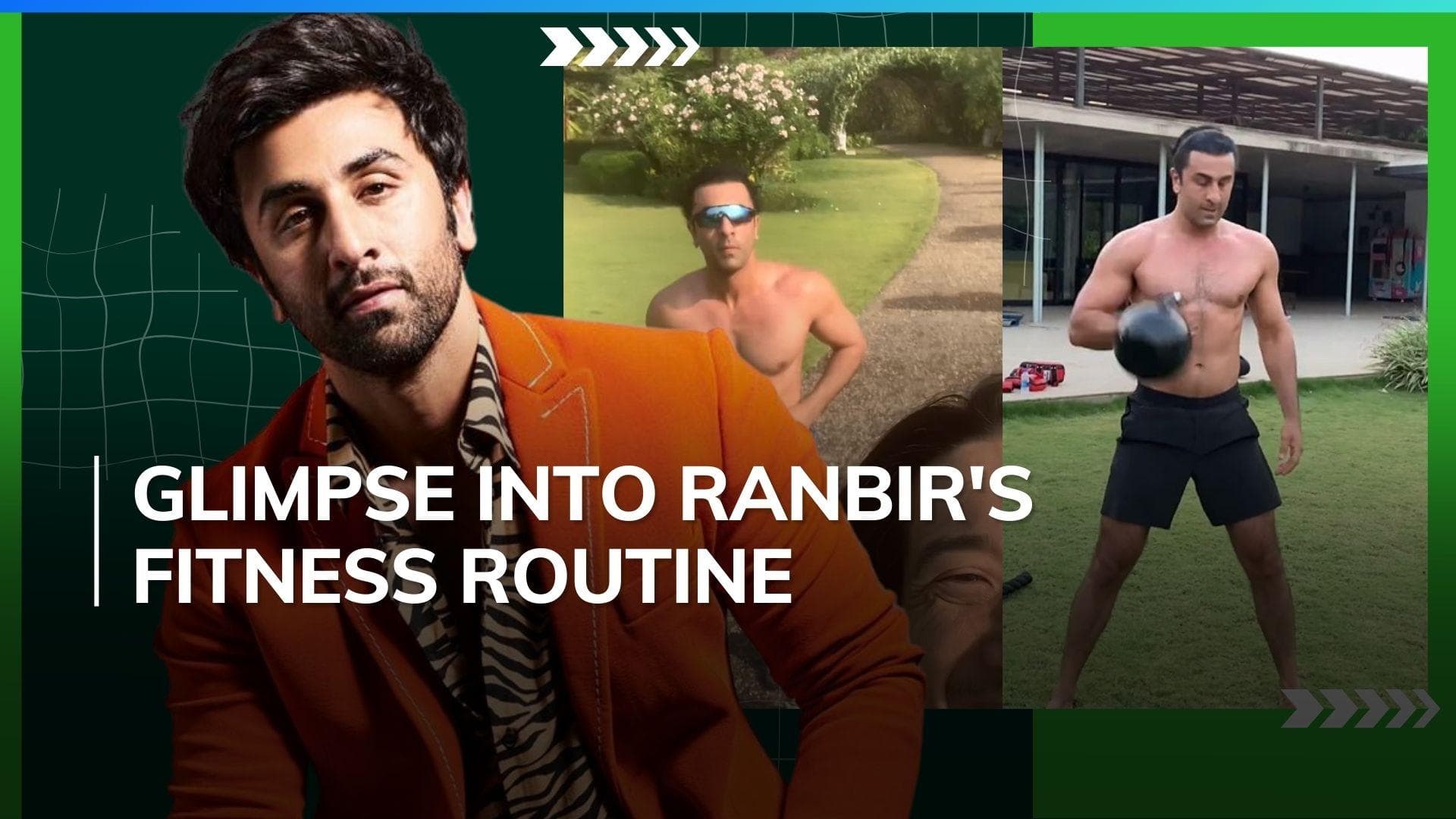 Ranbir Kapoor's intense training includes hiking, swimming, jogging; fans spot Alia Bhatt & Raha | Watch