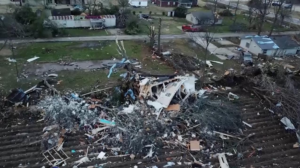 'One of the largest storm in history': over 80 dead as tornadoes hit 5 US regions