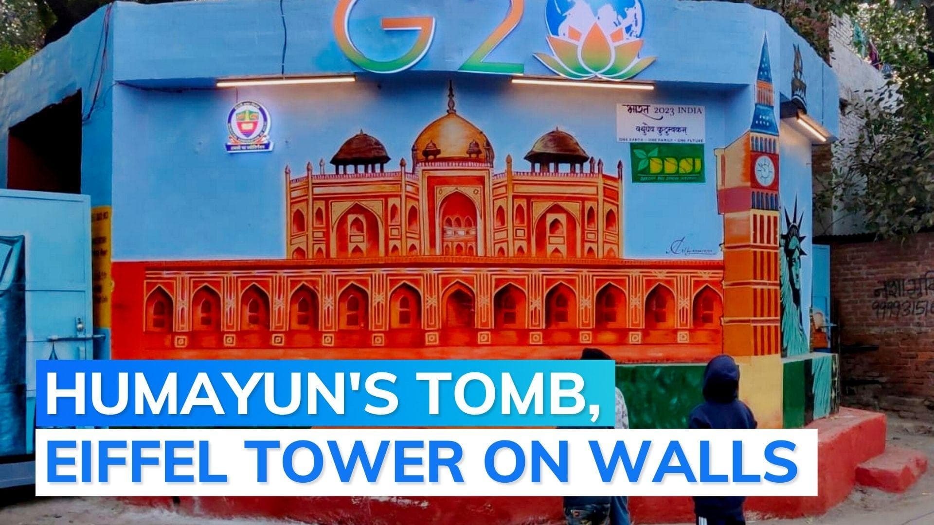 Delhi walls get murals of iconic monuments as MCD decorates city for G20