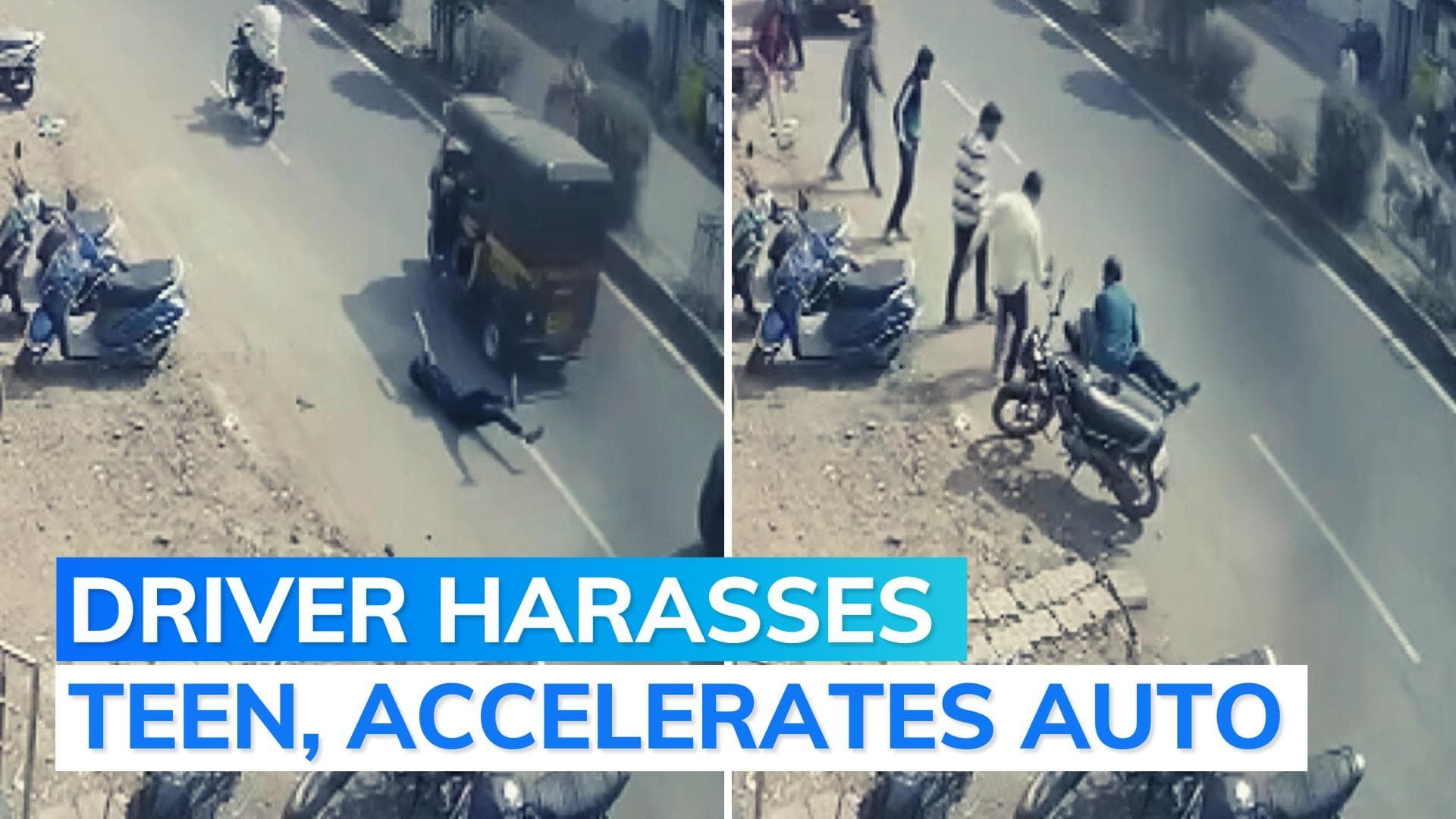 On camera: girl jumps off auto after molestation; driver arrested