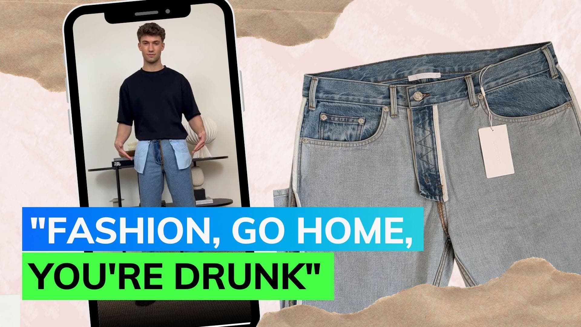 Wearing jeans inside-out is the latest bizarre fashion trend; here's how it looks