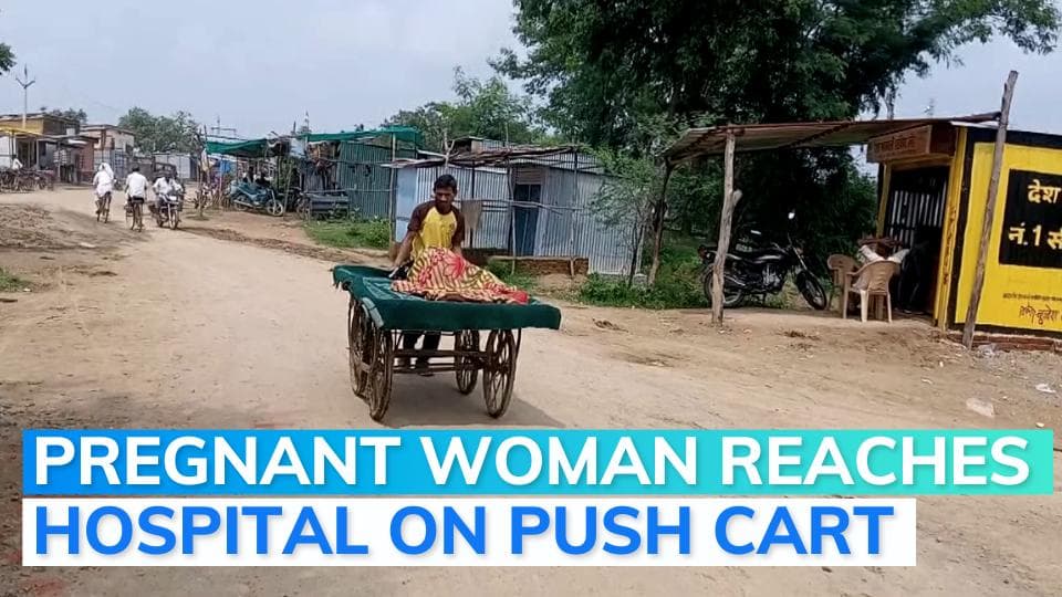 Video: MP Man takes pregnant wife to govt Arogya Kendra on push cart only to find staff absent