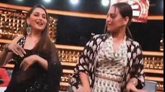 Sonakshi Sinha ने माधुरी दीक्षित के साथ थिरकाए कदम, शत्रुघ्न सिन्हा को कुछ बोलने पर Kapil को मारा 'घूसा' 