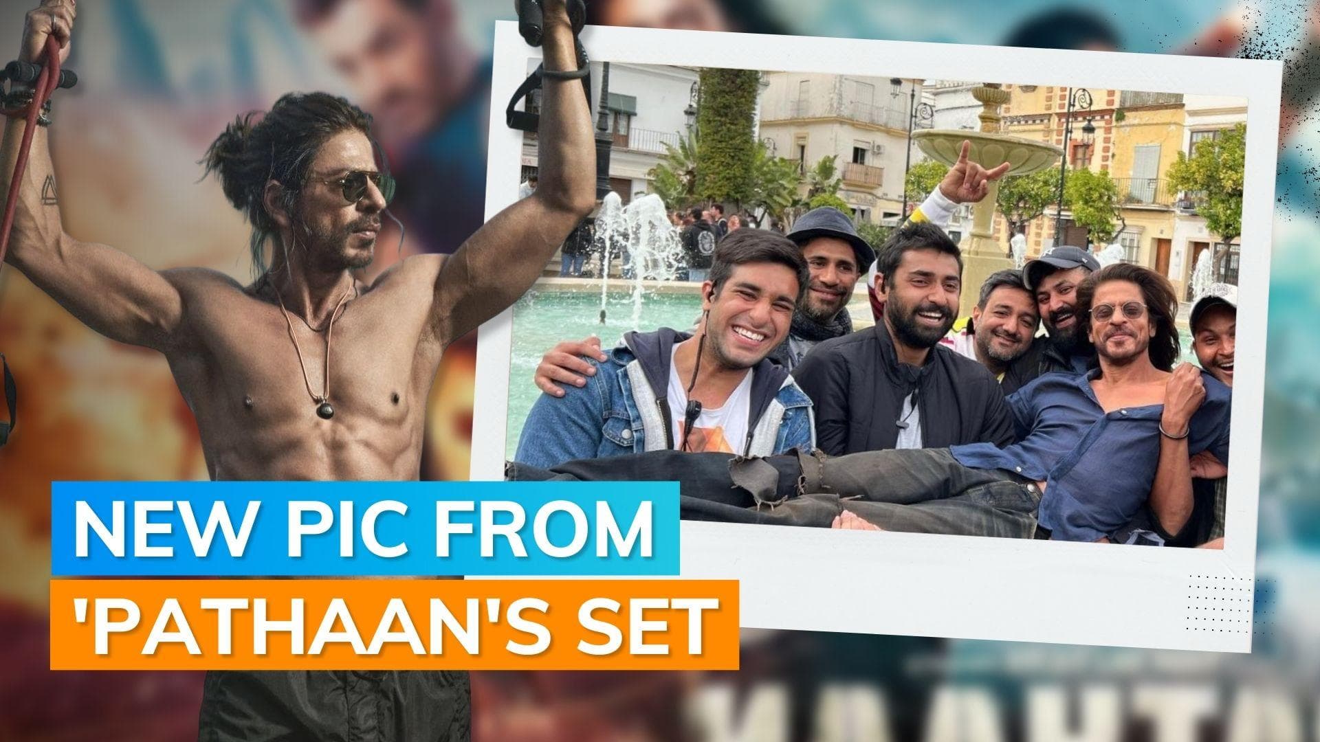 ‘Pathaan’: A picture from the set shows Shah Rukh Khan being carried by his team; fans react 