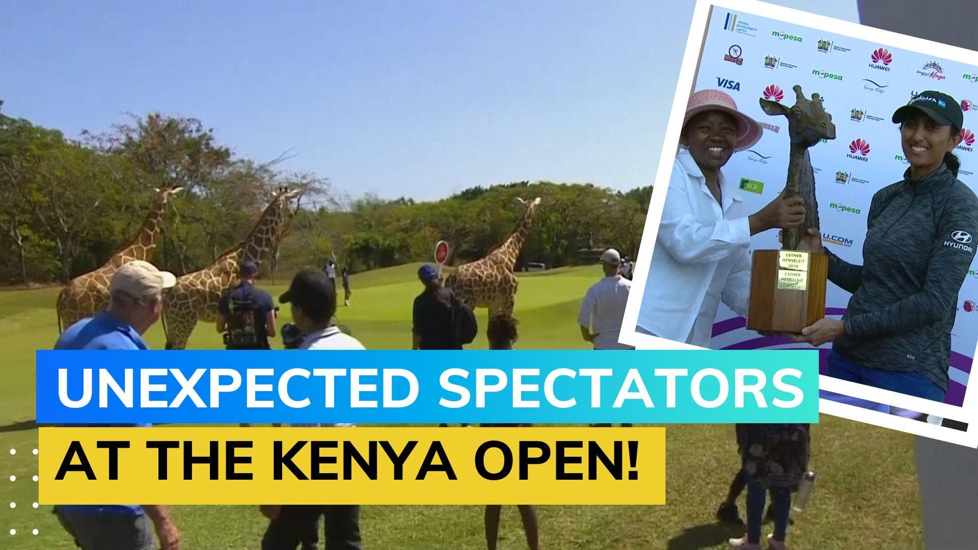 WATCH! Giraffes in attendance as India's Aditi Ashok wins Magical Kenya Open