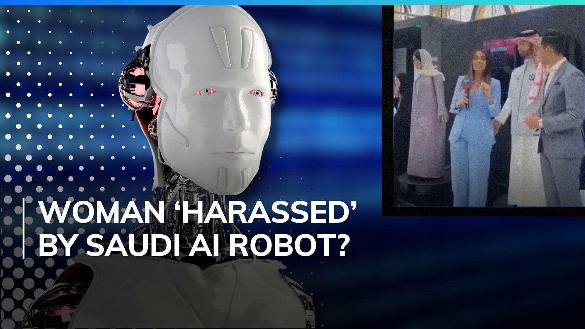 ‘Creep, womanizer’: Netizens react to male Saudi Arabian AI robot touching woman