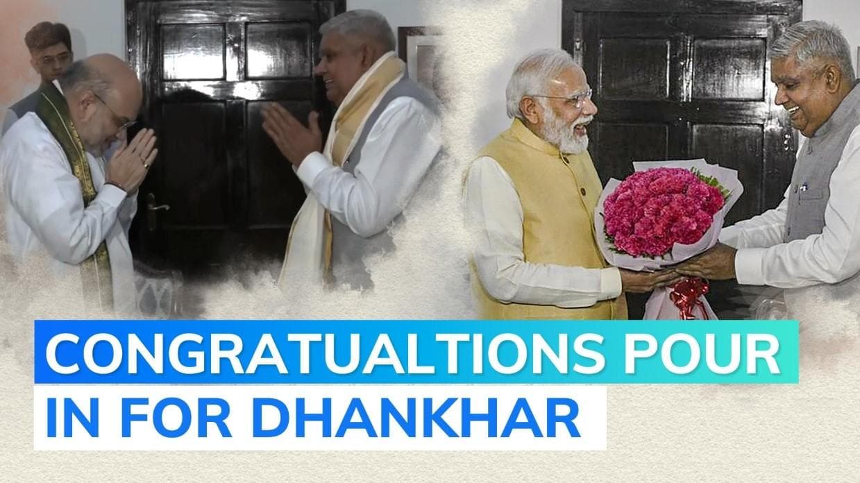 PM Modi, BJP chief JP Nadda meet Vice President-elect Jagdeep Dhankhar