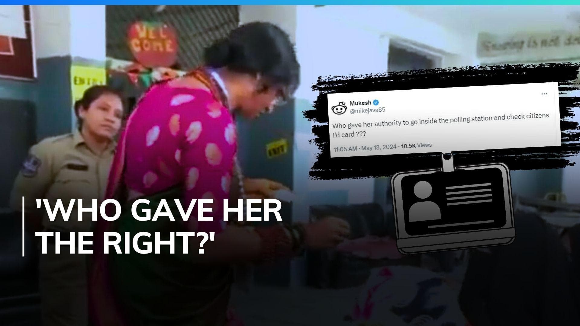 Hyderabad: BJP candidate K Madhavi Latha checks IDs of voters at polling booth, draws flak