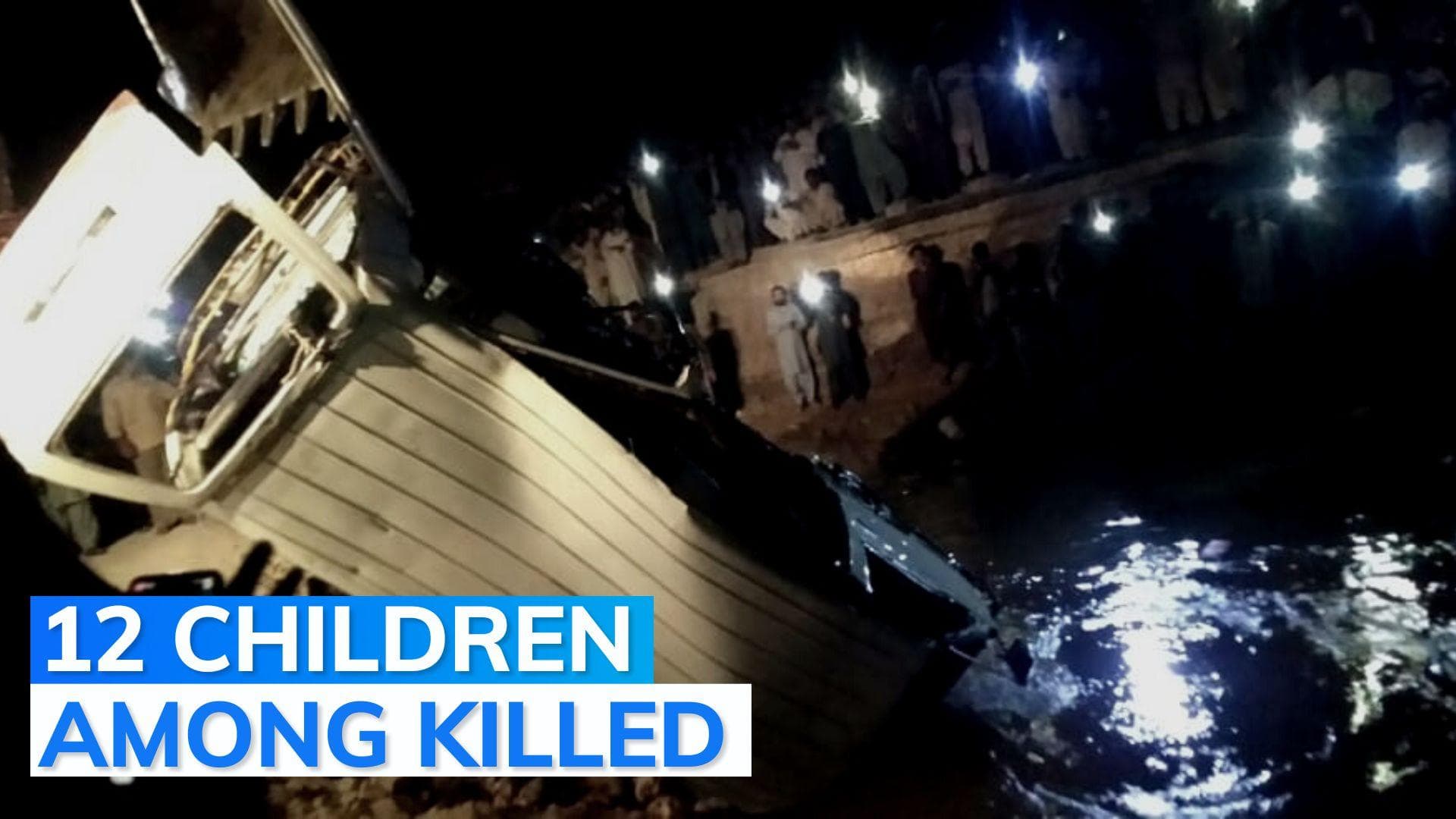 Pakistan: 20 die as van with devotees falls into water-filled ditch in Sindh