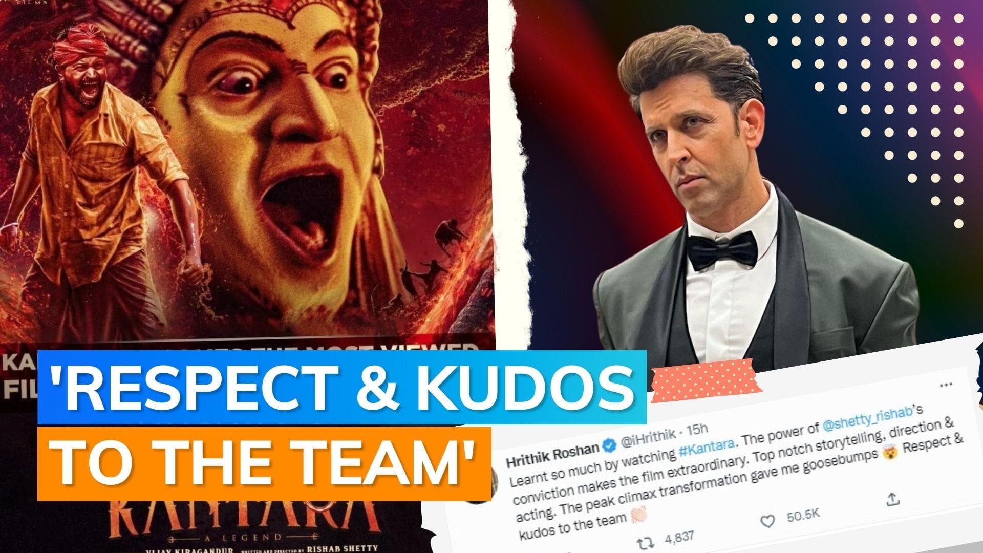 Hrithik Roshan praises Rishab Shetty, says he 'learnt so much' watching 'extraordinary' ‘Kantara’