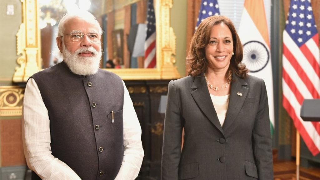 Modi meets Harris: उपराष्ट्रपति कमला हैरिस से मिले PM मोदी, आतंकवाद और लोकतांत्रिक मूल्यों पर हुई बात 