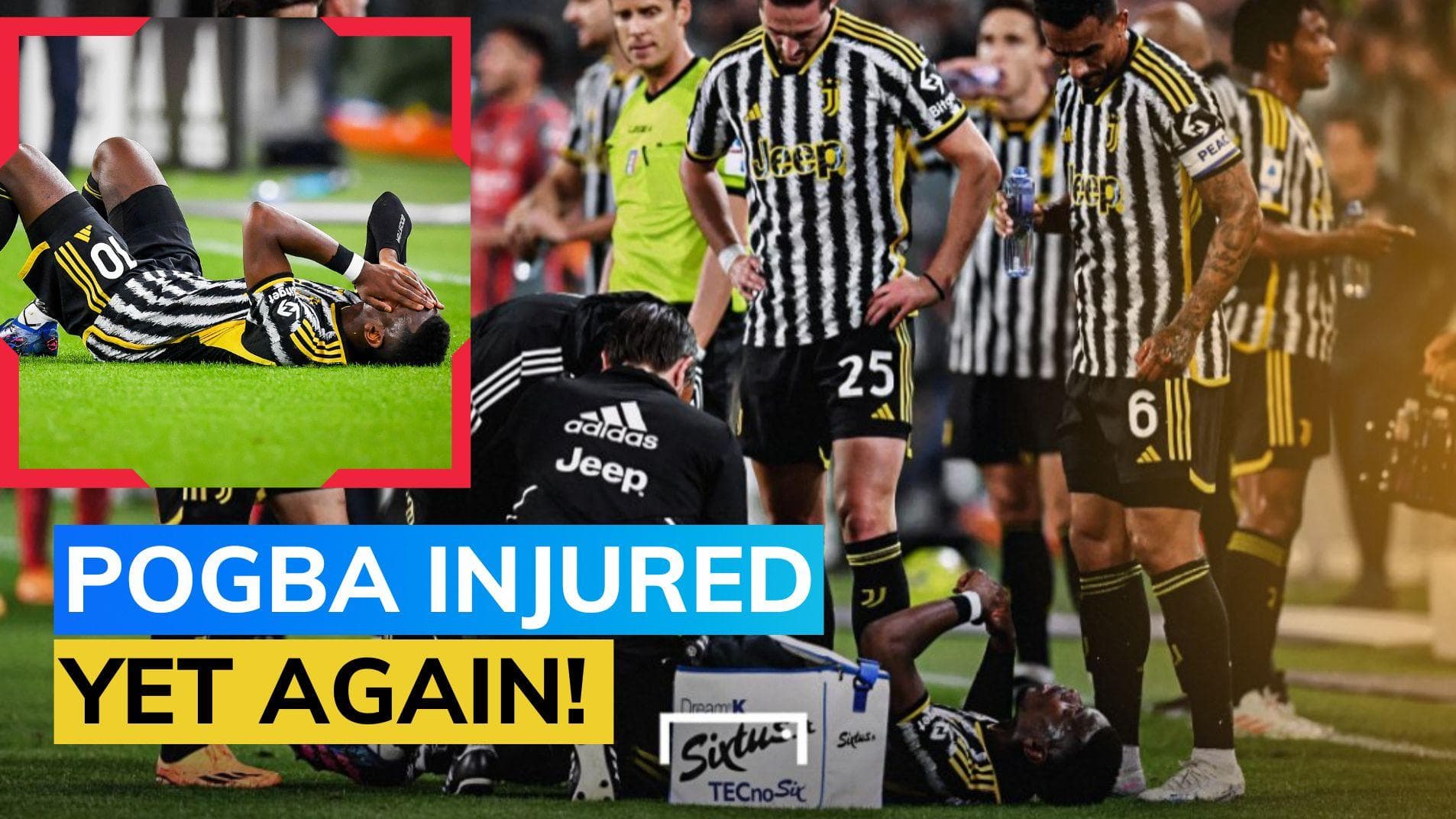 Paul Pogba leaves pitch in tears after injury as Juventus beat Cremonese 2-0