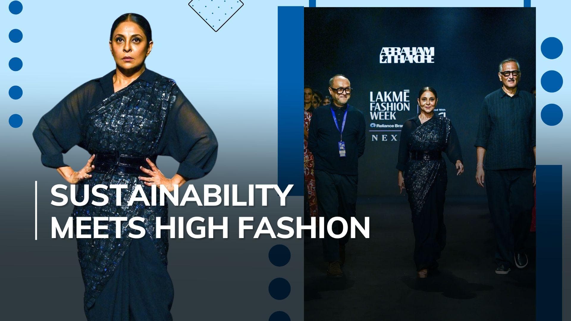 Lakme Fashion Week: Shefali Shah dazzles in upcycled bin bag sari | Have a look 