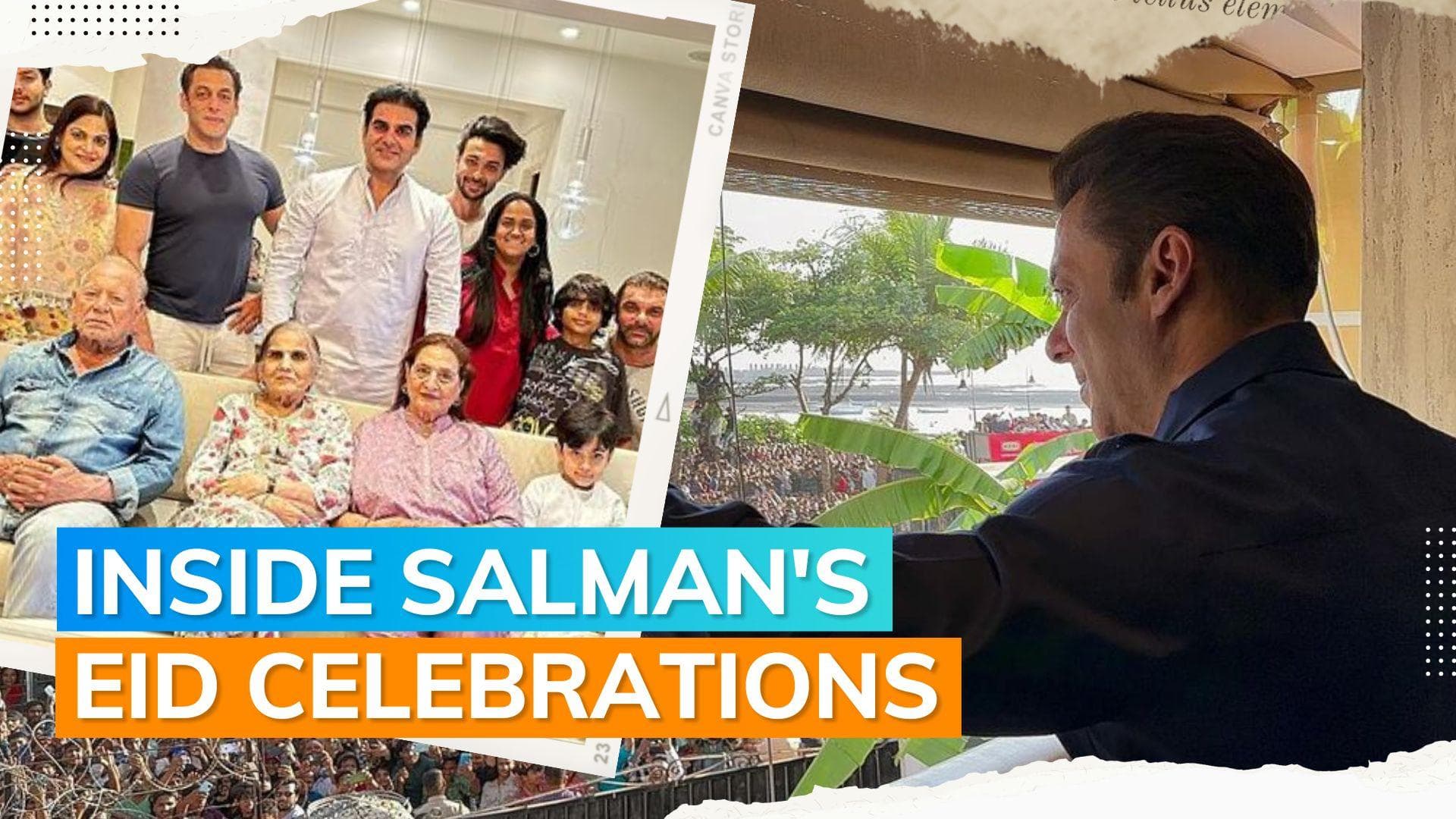 Salman Khan celebrates Eid with family, greets fans outside home: Watch