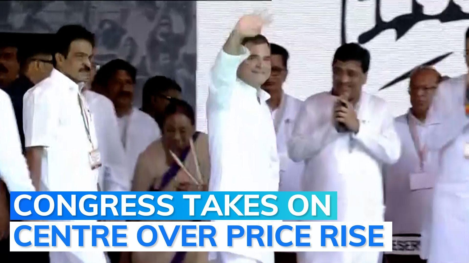 Congress’ ‘halla bol’: workers gather at Ramlila Maidan, chant ‘Zindabad’ as Rahul enters venue