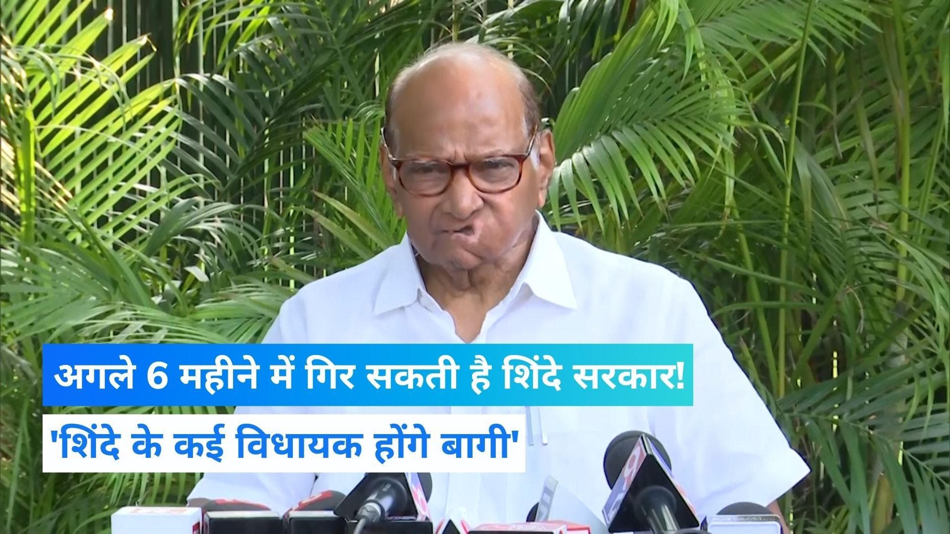Maharashtra: शरद पवार बोले- अगले 6 महीने में गिर सकती है शिंदे सरकार, चुनाव के लिए रहें तैयार