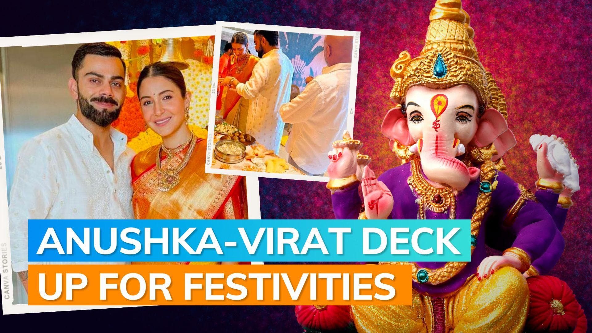 Ganesh Chaturthi 2023: Anushka Sharma and Virat Kohli celebrate at home with daughter Vamika; see pics